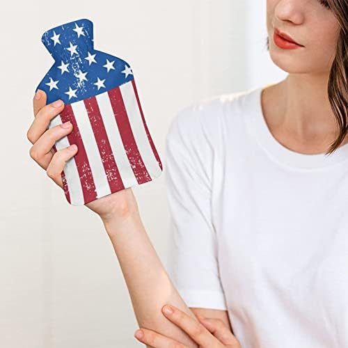 רטרו אמריקאי דגל חם מים תיק חמוד חם מים בקבוק יד חם מים-הזרקת תיק לנשים גברים