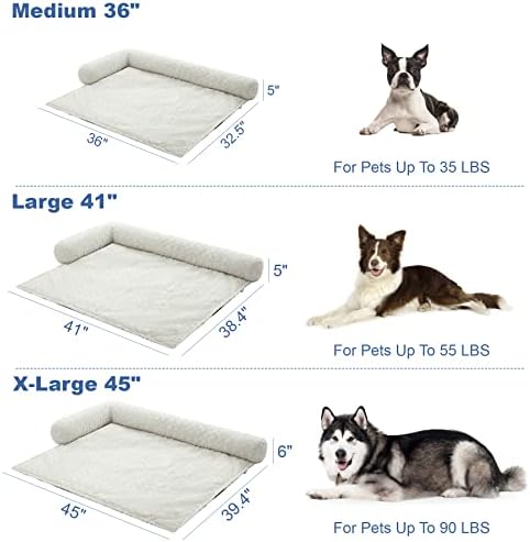 מיטת כלבים מרגיעה מחצלת חתול קטיפה לרהיטים, מגן על ספה לחיות מחמד לכלבים בינוניים, מיטת ספה של
