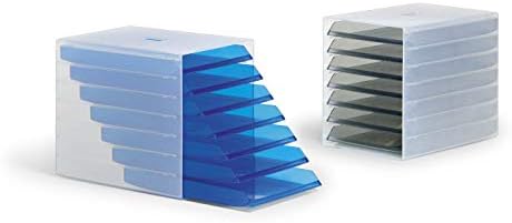קופסת אחסון IdealBox Plus עמידה עם 7 מגשי אותיות C4 - אפור