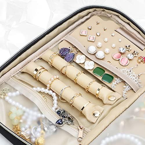 מארגן תכשיטים שליח תיק תכשיטים תיק אחסון תכשיטים לשרשרת, עגילים, טבעות, צמיד, אחסון תכשיטים,