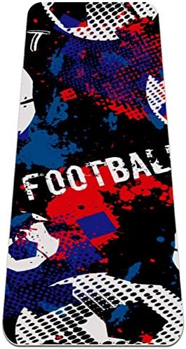 סיבזה ספורט כדורגל אדום כחול שחור צבעי מים פרימיום עבה יוגה מחצלת ידידותי לסביבה גומי בריאות & מגבר;