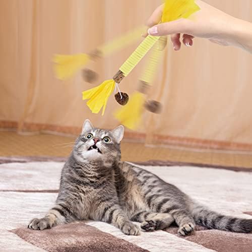 3 חבילה של טוחנת מקלות לניקוי שיניים חתול נושך צעצוע מקל לעיסת חתול מקל חתול צעצוע ססגוניות