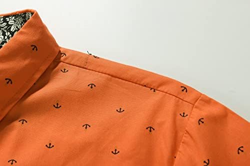 כפתור מזדמן לגברים של SSLR חולצות מטה רגילות מתאימות חולצות שרוול קצרות מודפסות כותנה לגברים