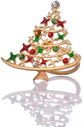 טבעות מפיות לחג המולד סט של 6 - סט טבעת מפית זהב של 6 לחג המולד - אידיאלי לחגיגות מסיבות חג המולד