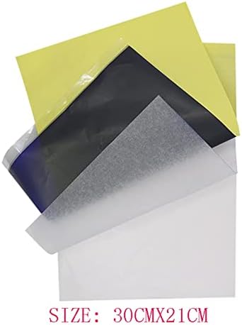 Leonnn 50 pcs גיליונות קעקוע העברת מכונת צילום נייר נייר פחמן מעקב תרמי מתאר אמנות מתאר A4 אביזרי יופי