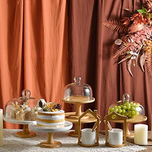 גבוהה עץ פירות עוגת צלחת דוכן קינוח דוכן קינוח שולחן דוכן תצוגת מגש עם כיסוי חתונה מסיבת יום הולדת עוגת דקור