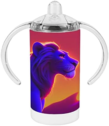 צבעוני האריה קש כוס-האריה אמנות תינוק קש כוס-גרפי קש כוס