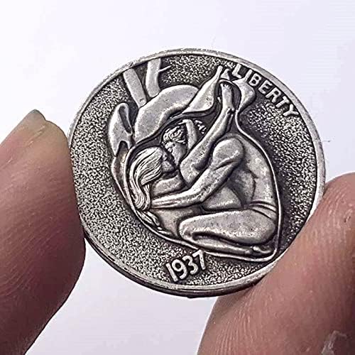 1937 נדודים מטבע לב בצורת פליז ישן כסף מדליית אוסף מטבע 20 ממ נחושת כסף מטבע הנצחה מטבע