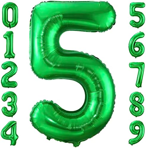 כהה ירוק מספר 0 בלון, 40 אינץ ירוק 0 בלון מספר,גדול מיילר רדיד הליום מספר 0 בלוני מסיבת יום הולדת