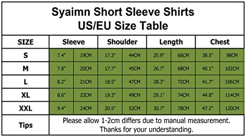 SYAIMN UNISISEX 3D חולצות מודפסות עיצוב מצחיק טיזות חולצות טריקו צבעוניות לגברים נשים