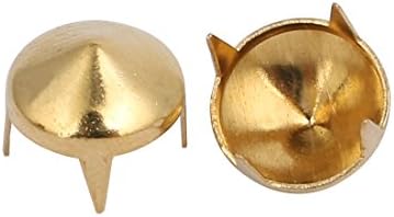 AEXIT 200 PCS 8 ממ חומרה ביתית מחודדת נייר ראש עגול טון זהב בראד לראקפינג דגם מלאכת DIY: 34AS636QO210