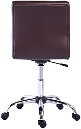 יסודות אמזון כיסא שולחן משרדי מודרני ללא זרועות-מתכוונן לגובה, מסתובב 360 מעלות, קיבולת 275