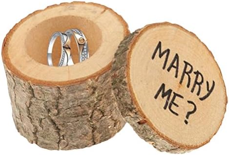 צעצוע הצעת טבעת תיבת מזכרת מתנת עץ שיק חתונה נושא טבעת תיבת עם מודפס להתחתן איתי לחתונה אירוסין