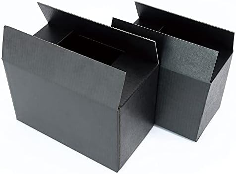 914 5 יחידות / 10 יחידות שחור קרטון 3-שכבה גלי מתנת תכשיטי אריזה תיבת אחסון קופסא קטנה מתנות