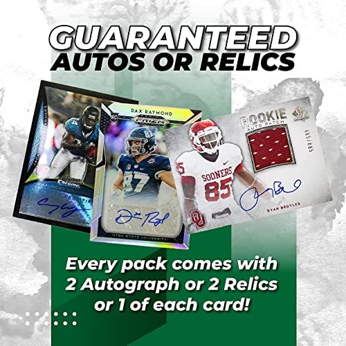 כרטיסי מסחר בכדורגל של NFL מעורב קבוצה מעורבת קבוצה 2 רשמי NFL חתימה, ג'רזי או כרטיסי שריד בכל חבילות חבילות כרטיסי