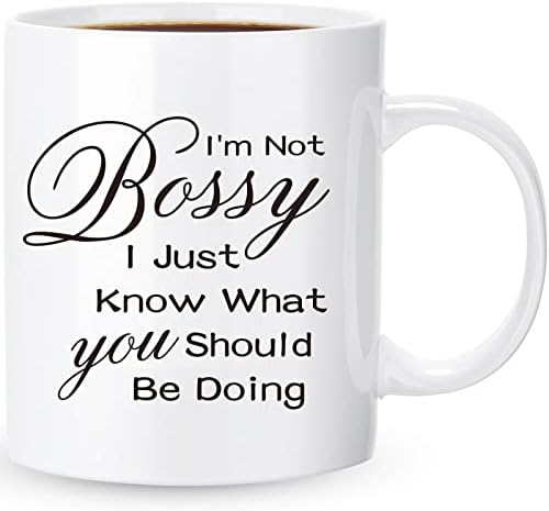 גייזראילי בוס מתנת קפה ספל חג המולד מתנה עבור מנהל תודה לך על להיות הבוס שלי אני לא שתלטנית 11 עוז חידוש