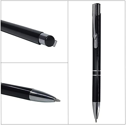 אישית עטים-לחץ פעולה-מותאם אישית-שחור כתיבה-מודפס שם עטים-חקוק עם לוגו שלך או הודעה - משלוח התאמה אישית-50