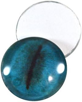 זוג עיני קואלה כחולות 25 ממ עין זכוכית לפסלי פיקוח או תכשיטים מייצרים תליונים מלאכתית אמנות עטיפת חוט בובה DIY