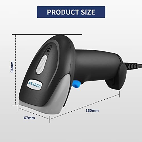 Snaduu Barcode Scanner USB QR קוד קוד סורק 1D 2D סורק ברקוד עם מעמד, PDF417 DATAMATRIX SCANNER