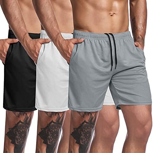 COOFANDY MEN 3 Pack Pack Pack Waloce מכנסיים קצרים ברמת משקולות הרמת משקולות מכנסיים אימון פיתוח גוף עם כיס