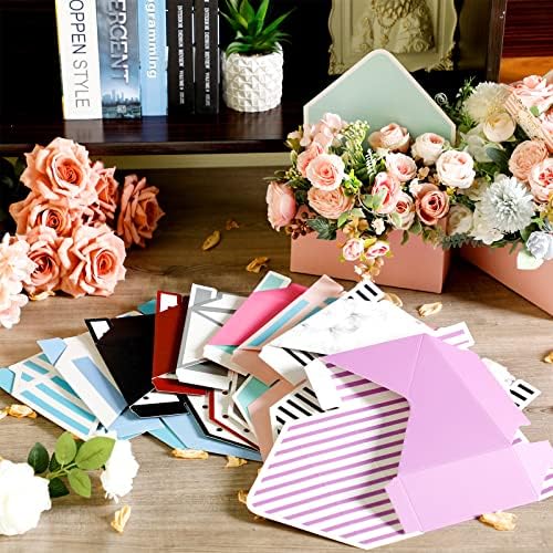 16 חתיכות חנות פרחים זר מעטפת קופסות פרח זר אריזת מתנת נייר קופסות מתנת גלישת מעטפות מעטפת אריזת מתנה פרח זר