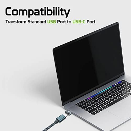 USB-C נקבה ל- USB מתאם מהיר זכר התואם ל- LG V350A שלך למטען, סנכרון, מכשירי OTG כמו מקלדת, עכבר,