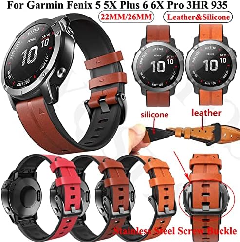 עור Fehauk Sport Silicone Silicone Watchband לרצועת Garmin Fenix ​​7x 7 6x 6 Pro 5x 5 Plus 3HR בכושר