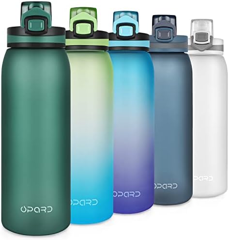 Opard 30oz בקבוק מים ספורטיבי עם דליפה הוכחת דליפה מכסה עליון BPA פלסטיק חוזר לשימוש חוזר לחדר