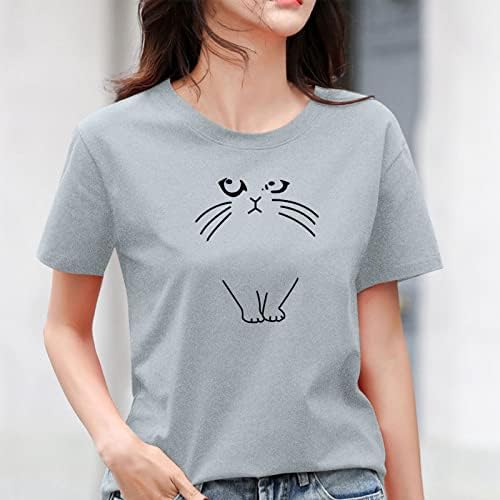חולצות לנשים טרנדי מזדמן רופף בכושר גרפי כיכר צוואר אופנה חולצות ללא שרוולים לנשימה קיץ