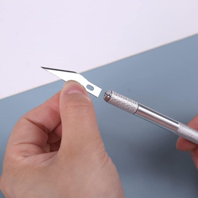 עור גילוף סכין כלי ערכת נירוסטה גילוף סכין עם שלושה צורת להבי חותך חריטת קרפט סכין