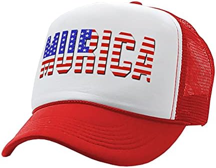 אומר הילוך-מוריקה-הרביעי של יולי ארהב אמריקה פטריוט-בציר רטרו סגנון נהג משאית כובע כובע