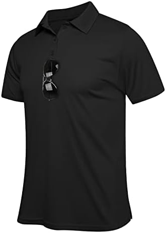 חולצות פולו לגברים גולף חולצות מהיר יבש קצר שרוול טקטי חולצות צווארון חולצה לחות הפתילה טניס חולצה