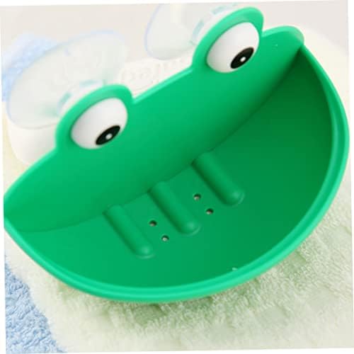 1 מחשב חמוד צפרדע קרפט צלחת מחזיק סיליקון נייד קרפט צלחת קיר יניקה ספוג קרפט ניקוז מתלה עבור מקלחת,מטבח,