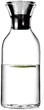 קניאן זכוכית קנקן עם נירוסטה סיליקון להעיף למעלה מכסה - זכוכית מים כד מקרר קרח תה-סט של 2