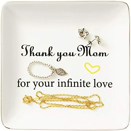 קרמיקה טבעת צלחת, אמא מתנות דקורטיבי תכשיט צלחת-תודה לך אמא שלך אינסופי אהבה