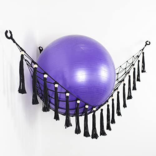 דיוקוס תרגיל מחזיק כדור יוגה פינת כדורי יוגה פינת אחסון תלייה רשת או ערסל לכושר איזון כדור מארגן כדור