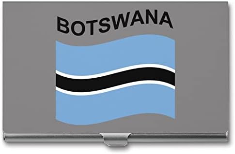 דגל של בוצואנה כרטיס ביקור מחזיק כרטיס ארנק מתכת כרטיס מקרה עבור נשים גברים 3.7 * 2.2 סנטימטרים