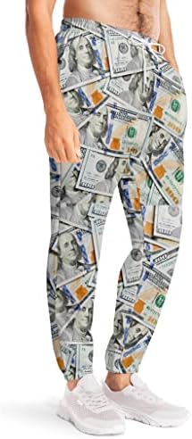 מכנסי טרנינג inzvkjlu לגברים מכנסיים מכנסיים 3D מכנסיים ספורט מודפסים מכנסי אימון עם 2 כיסים צדדיים