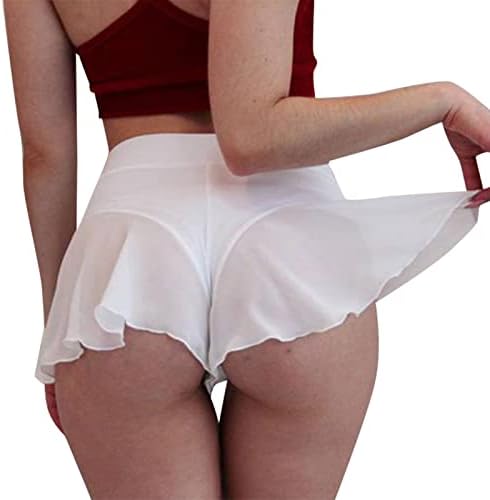 מכנסיים קצרים של מותניים מיני סקסיות לנשים פרועות מוטות מוט מכנסיים חמים מכנסיים קצרים צמודים רשת תחתונים