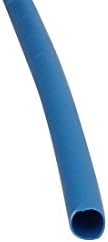 חום אקסית מתכווץ צינור ציוד חשמלי 1.5 ממ פנימי דיא חוט כחול עטוף שרוול כבל אורך 1 מטר