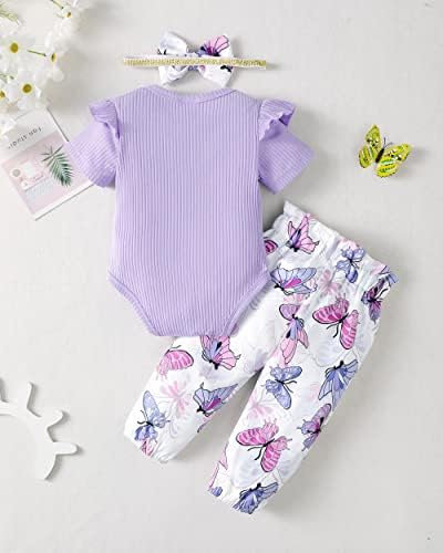 רנוטמי יילוד בגדי תינוקות תינוקות לתינוקות תלבושות פרוע רומפר מכנסיים פרחוניים עליונים ערכות בגדים