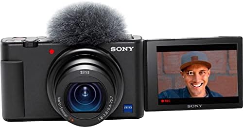 מצלמה דיגיטלית של Sony ZV-1 ליוצרי תוכן, Vlogging ו- YouTube עם מסך Flip, מיקרופון מובנה, וידאו 4K HDR, תצוגת