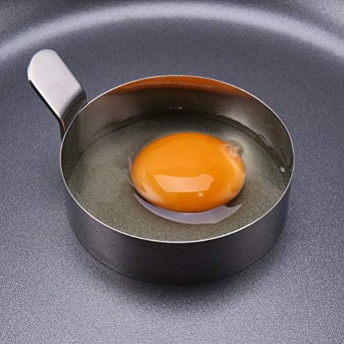 טבעות ביצה ללא סטיק טבעת ביצה 2 יחידות טבעות ביצה נירוסטה ללא סטיק מתכת מעגל מעצב ביצה תבניות טבעות סיר לבישול