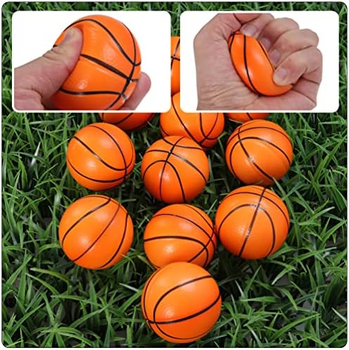 Sewroro כדורסל לוחץ כדור 6 יחידות מיני כדורי ספורט לילדים לטובת צעצועים מיני כדורסל כדורסל כדורי דח