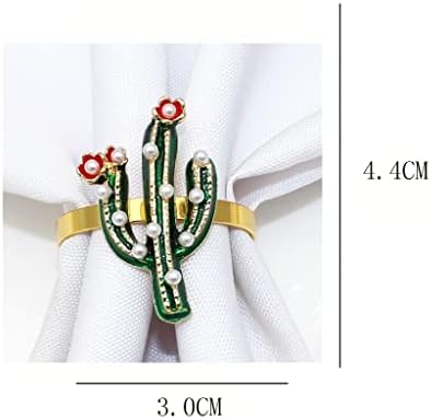 Ldchnh 12 חלקים מפיות מפיות טבעות צמחים ירוקים מפית טבעת טבעת טבעת טבעת חתונה קישוטי שולחן