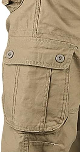 מכנסי מטען לגברים בתוספת גודל כותנה טהורה כותנה רב-כיס עמידה בלבוש סרבלים מכנסיים מתאימים