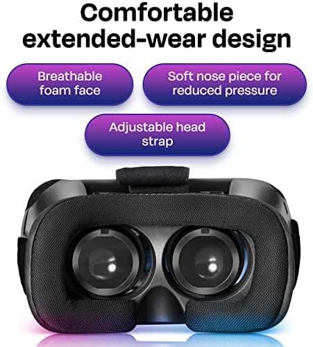 אוזניות מציאות מדומה תואמות לאייפון ואנדרואיד - משקפי מציאות מדומה אוניברסליים לילדים ולמבוגרים