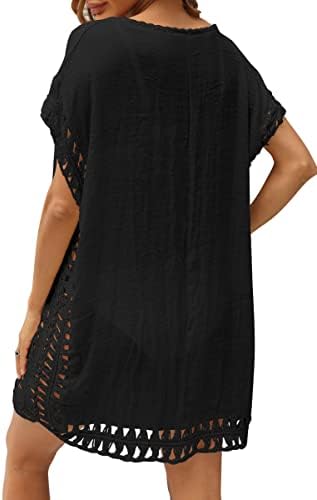 נשים בגד ים כיסוי קופצים עבור בגדי ים סרוגה רשת בגד ים כיסוי ביקיני שיפון שמלת עמוק חוף מכסה