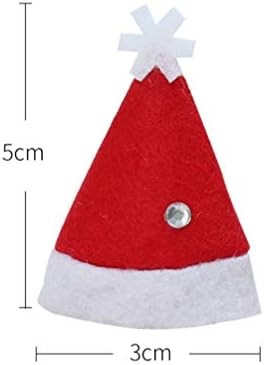 קסיו מיני סנטה כובע 10 יחידות מיני חג המולד כובע שדון סוכרייה על מקל עטיפות לא ארוג סוכריות אריזה כובעי יין בקבוק