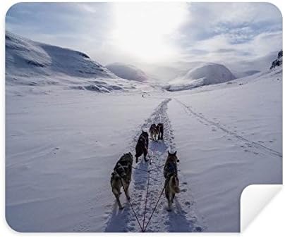 כלב בעלי החיים שלג האסקי תמונה ניקוי בד מסך מנקה 2 יחידות זמש בד